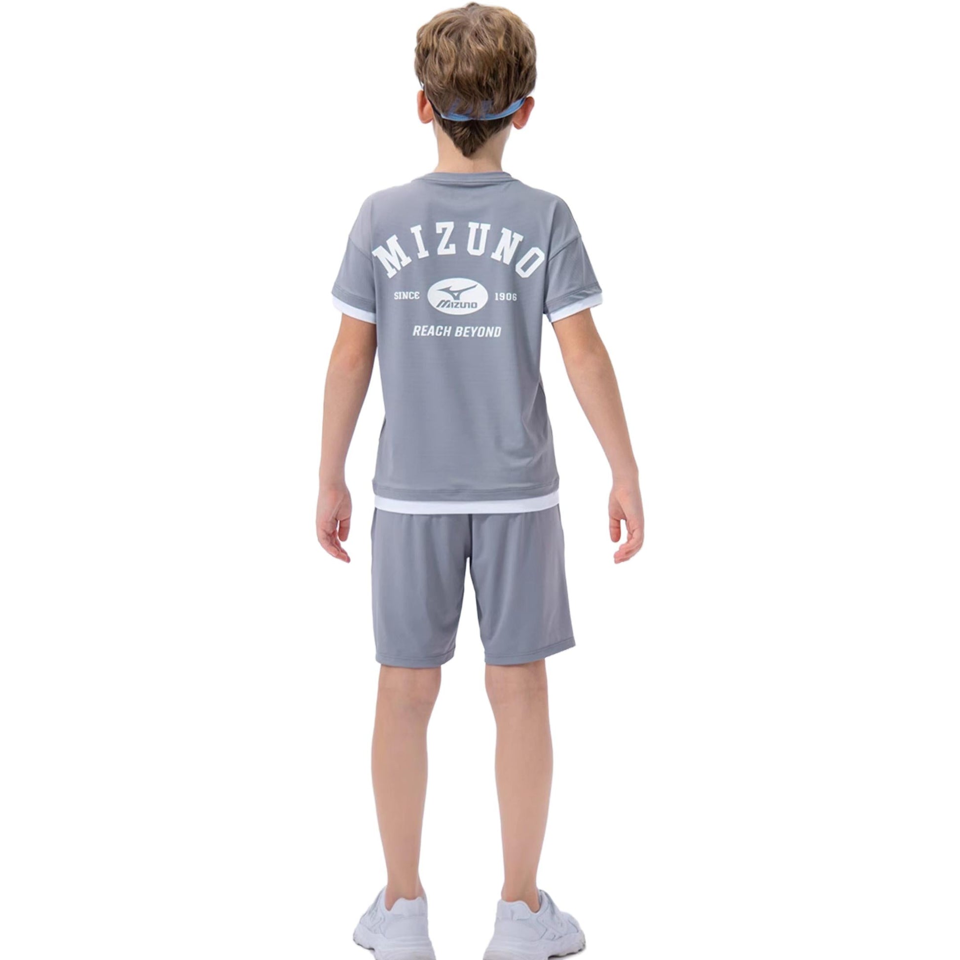 (GS) Mizuno Sportswear T-shirt Suit 'Grey' TZ2278