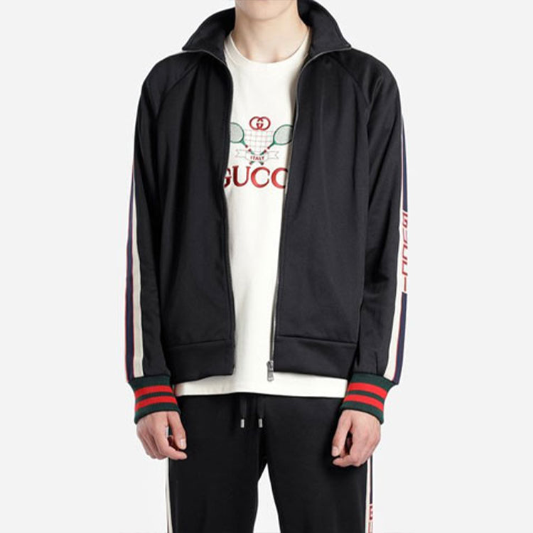 Gucci Technical Track Jacket 'Stripe Classic Black' 474634-X5T39-1008