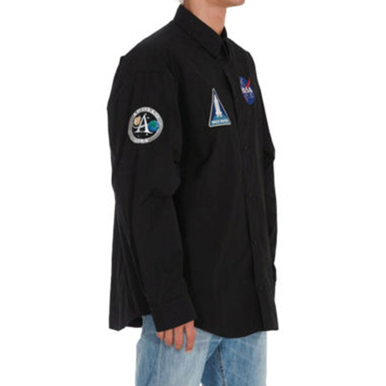 Balenciaga x NASA Space Multi-Patch Shirt 'Black' 663076TYB181000