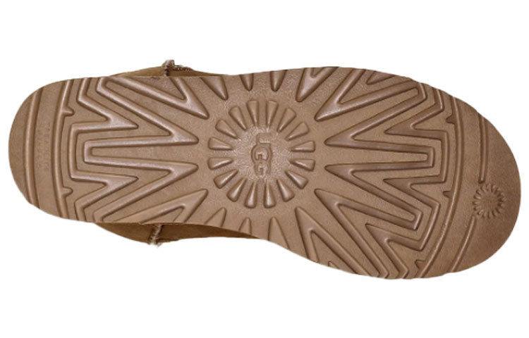 (WMNS) UGG Classic Mini II Graphic Logo Fleece Lined Brown 1110083-CNCRL