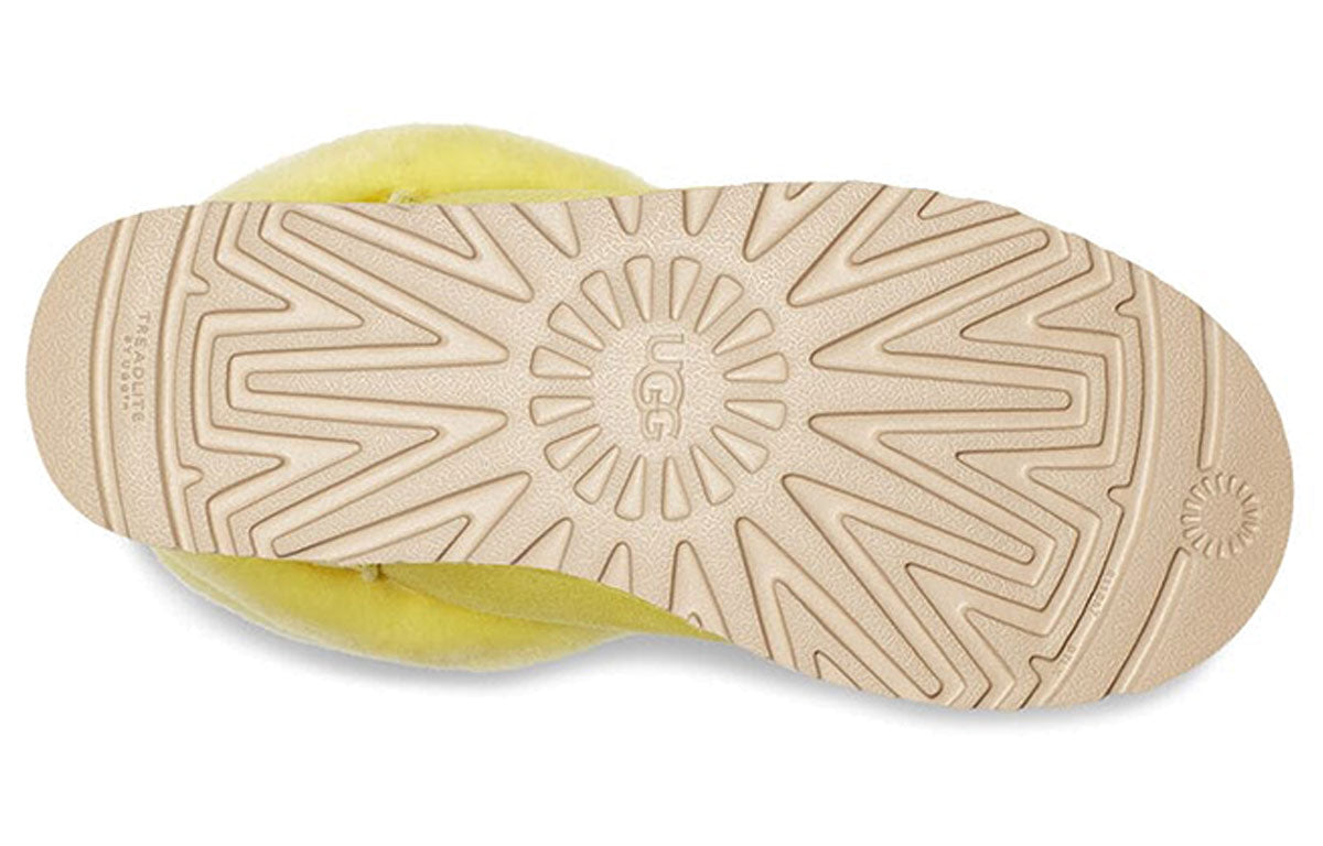 (WMNS) UGG Classic Mini Fluff Quilted Boot 'Yellow' 1098533-MRT