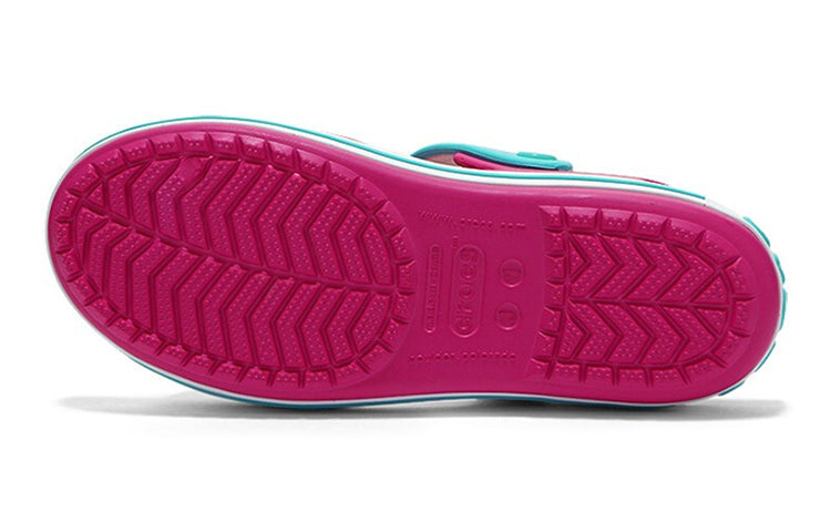 (GS) Crocs Crocband Strap Closure Sandals 'Pink Blue' 12856-6LH