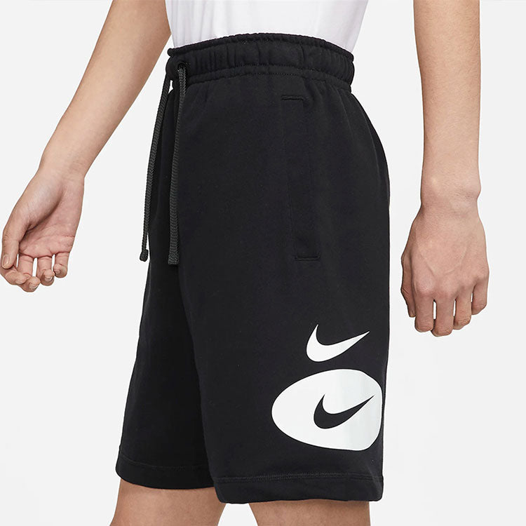 Nike Sportswear Contrasting Colors Logo Loose Lacing Casual Shorts Black DM5488-010