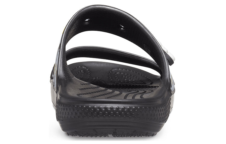 Crocs Daisy Lightweight Wear-Resistant Sports Slippers Unisex Black White 207284-0ZI