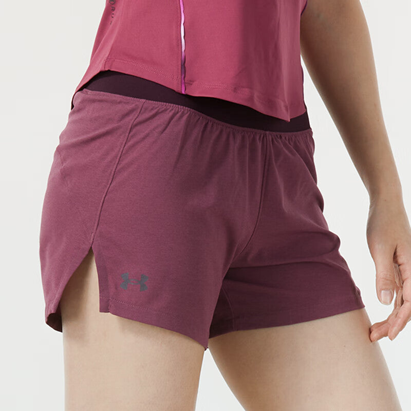 (WMNS) Under Armour 5 Launch Shorts 'Red' 1342841-678
