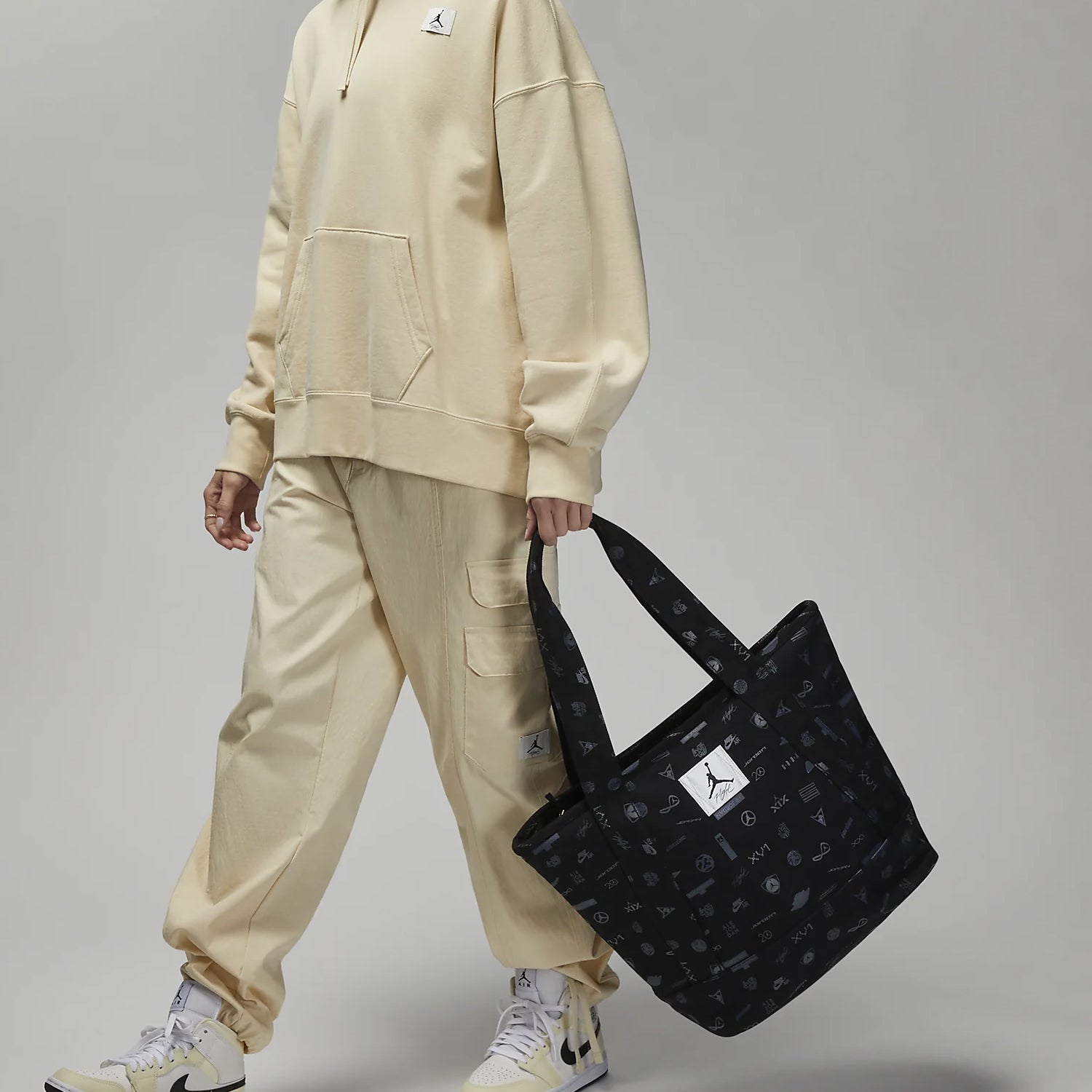 Air Jordan Flight Printed Recycled Cotton Carryall Tote 'Black' WA0785-023