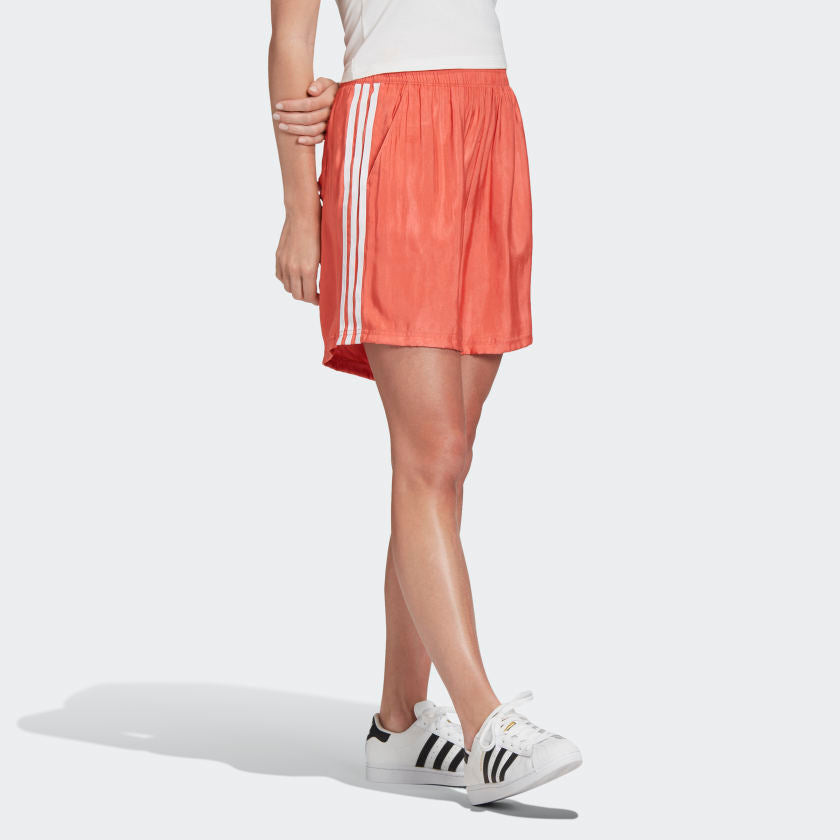 (WMNS) adidas originals Satin Sports Red Shorts FM2631