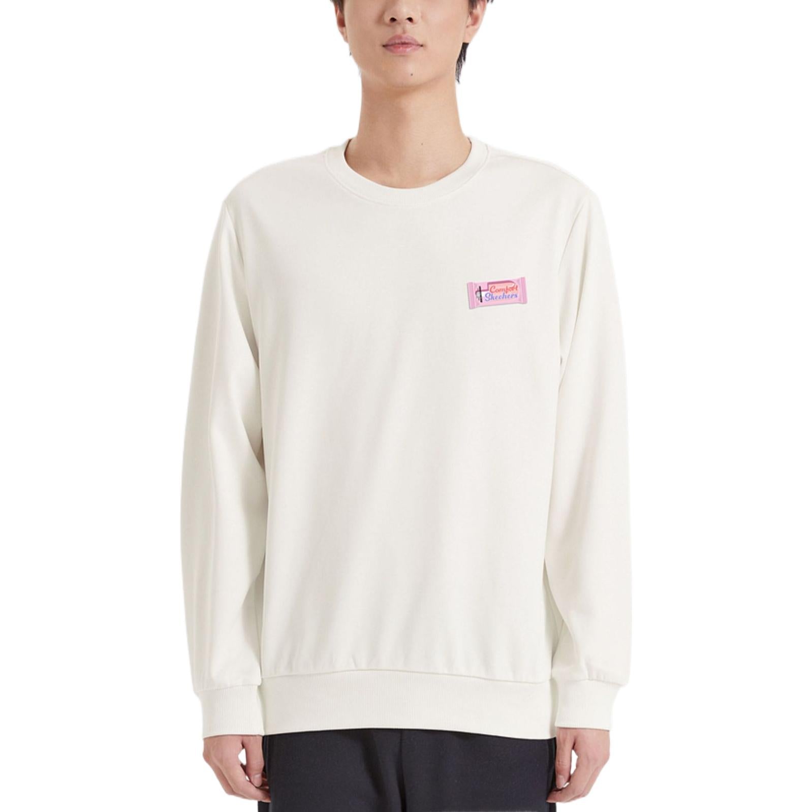 Skechers Logo Printed Crew Sweatshirt 'Grey White Black Blue' L422U242