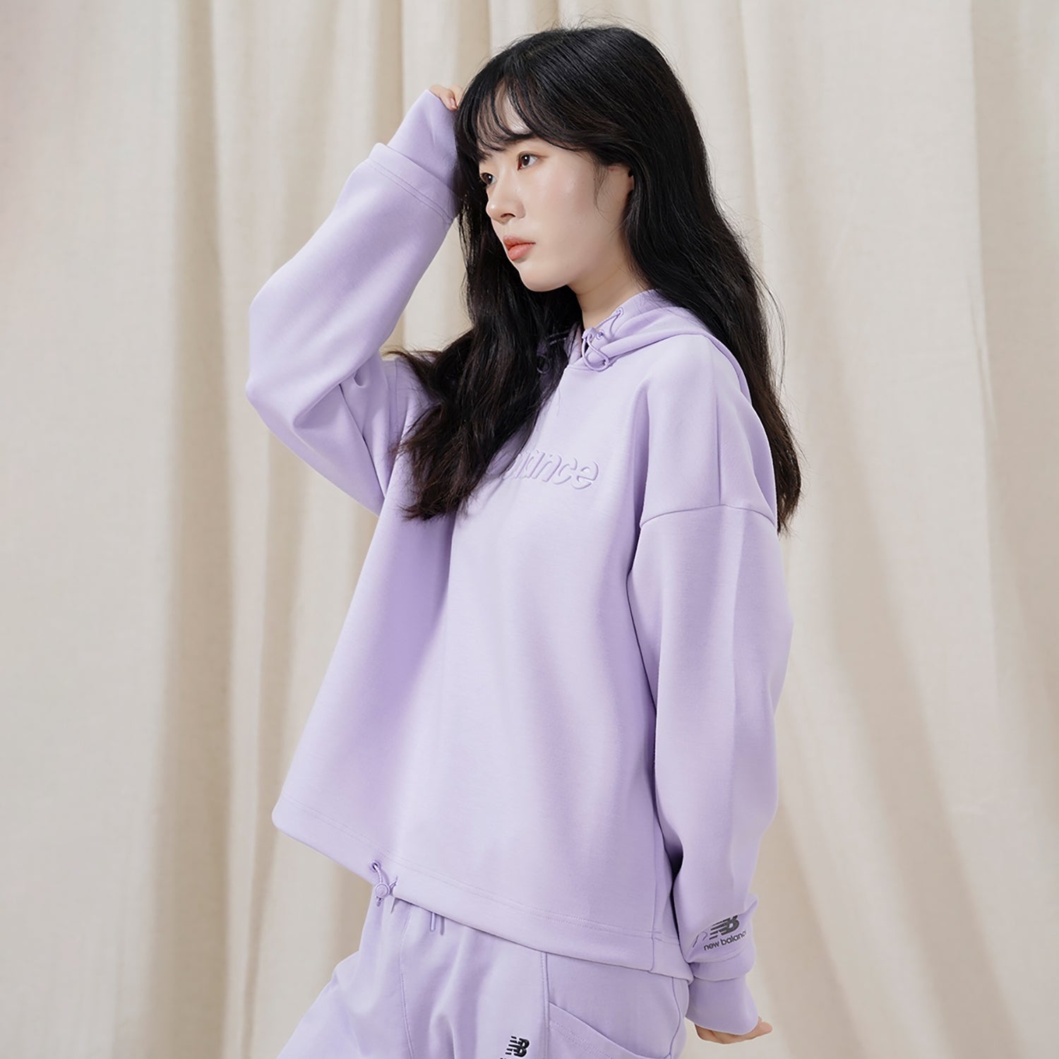 (WMNS) New Balance Casual Logo Hoodie Asia Sizing 'Purple' 5CC39742-DV