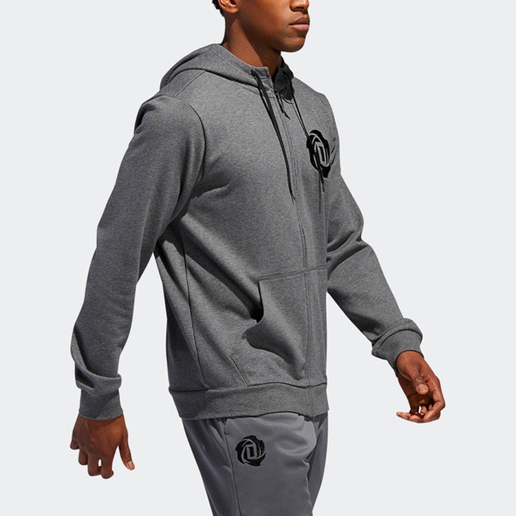 adidas Rose Fz Shooter Printing Hooded Jacket Gray DN3073