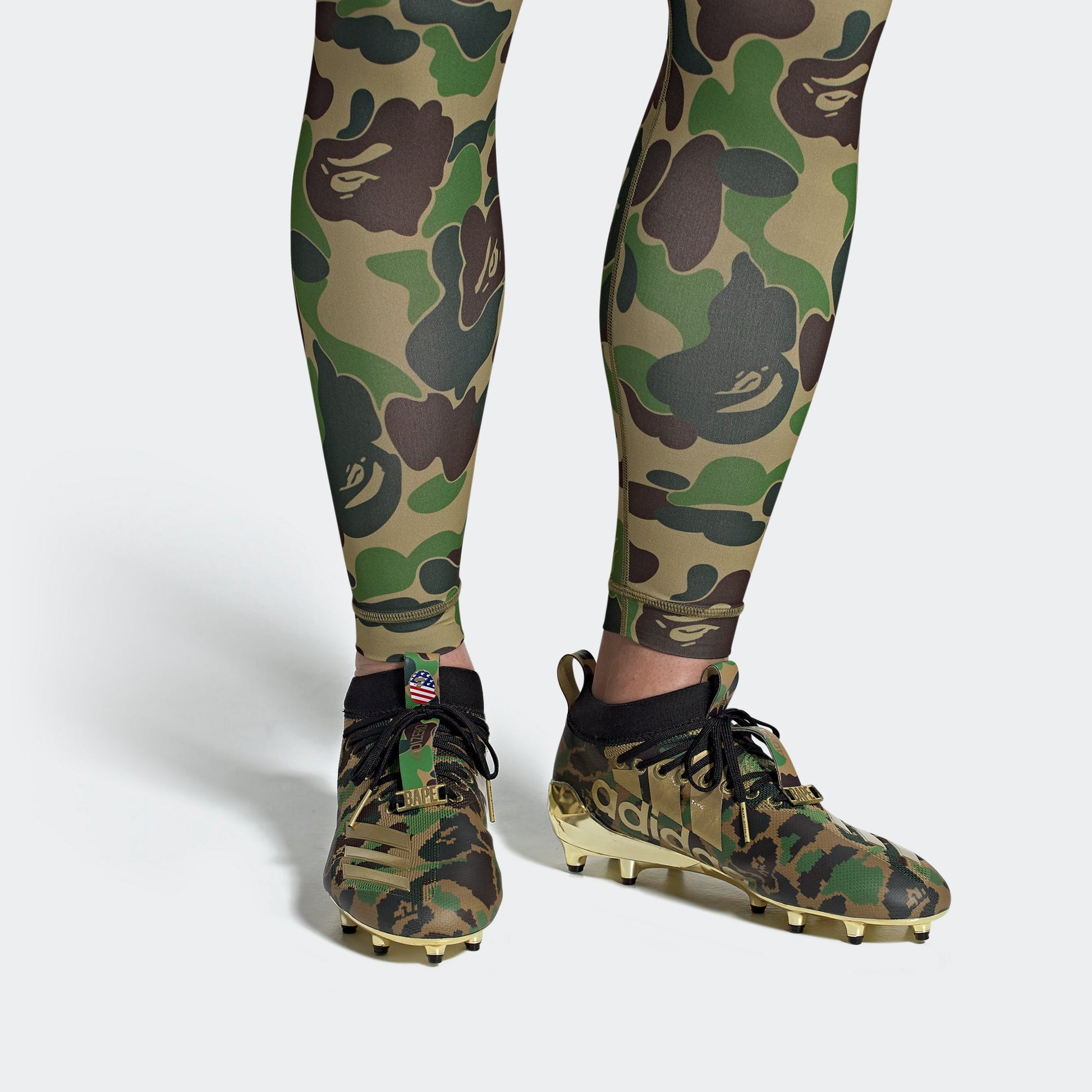 adidas A Bathing Ape x Adizero Cleat 'Green Camo' F35829
