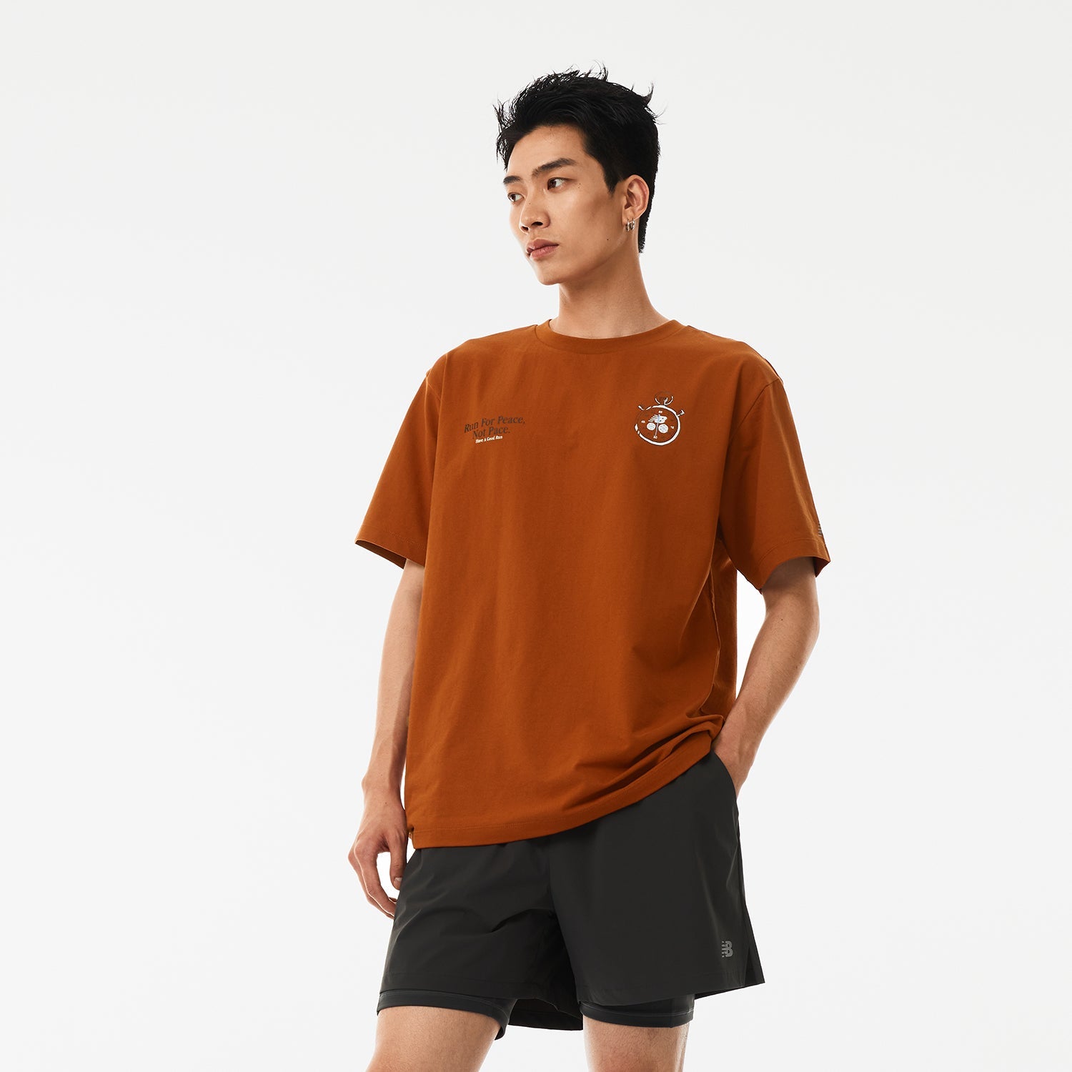 New Balance Icon T-shirt Asia Sizing 'Brown' NEE25041-BUR