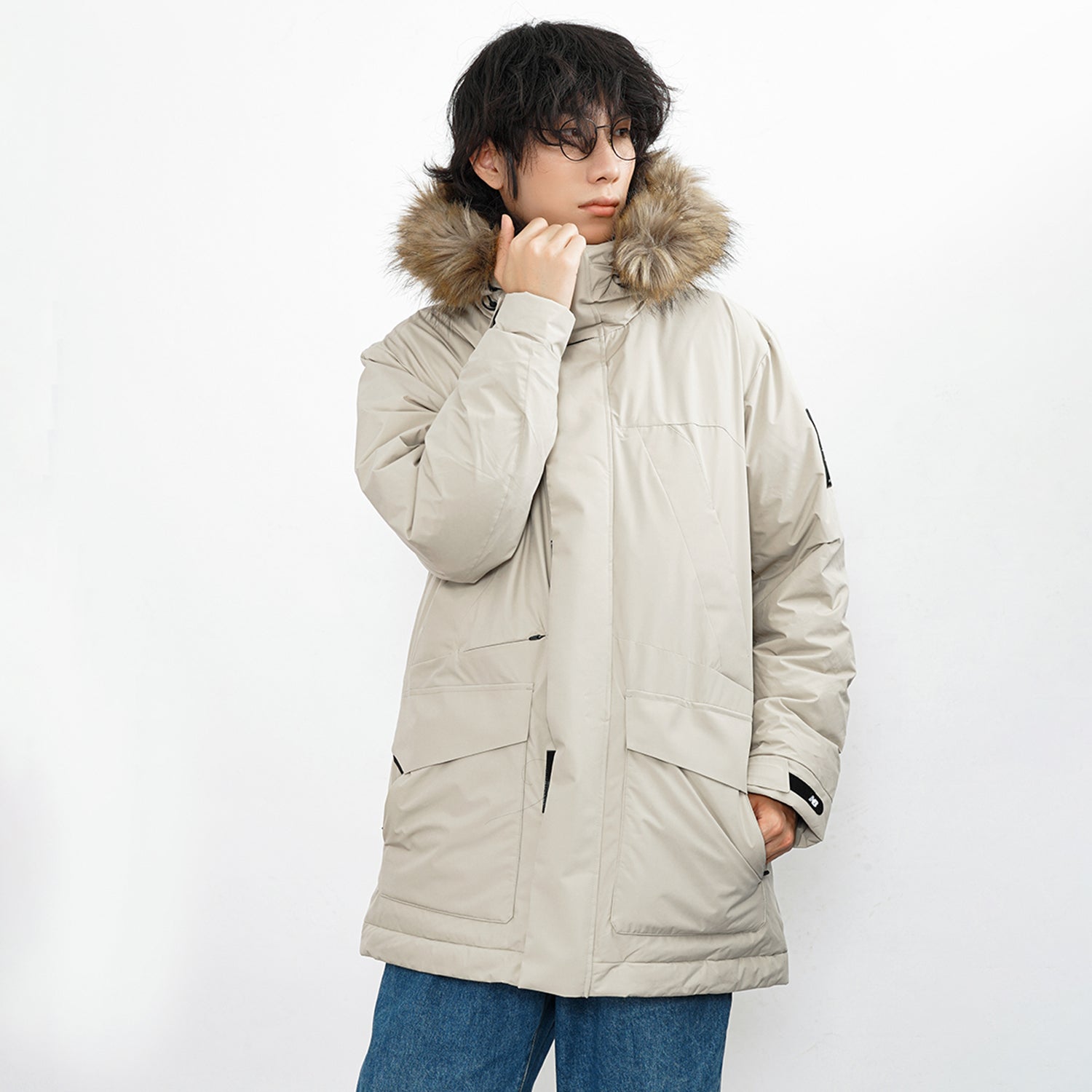 New Balance Warm Hooded Down Jacket Asia Sizing 'White' 5PB42201-DB