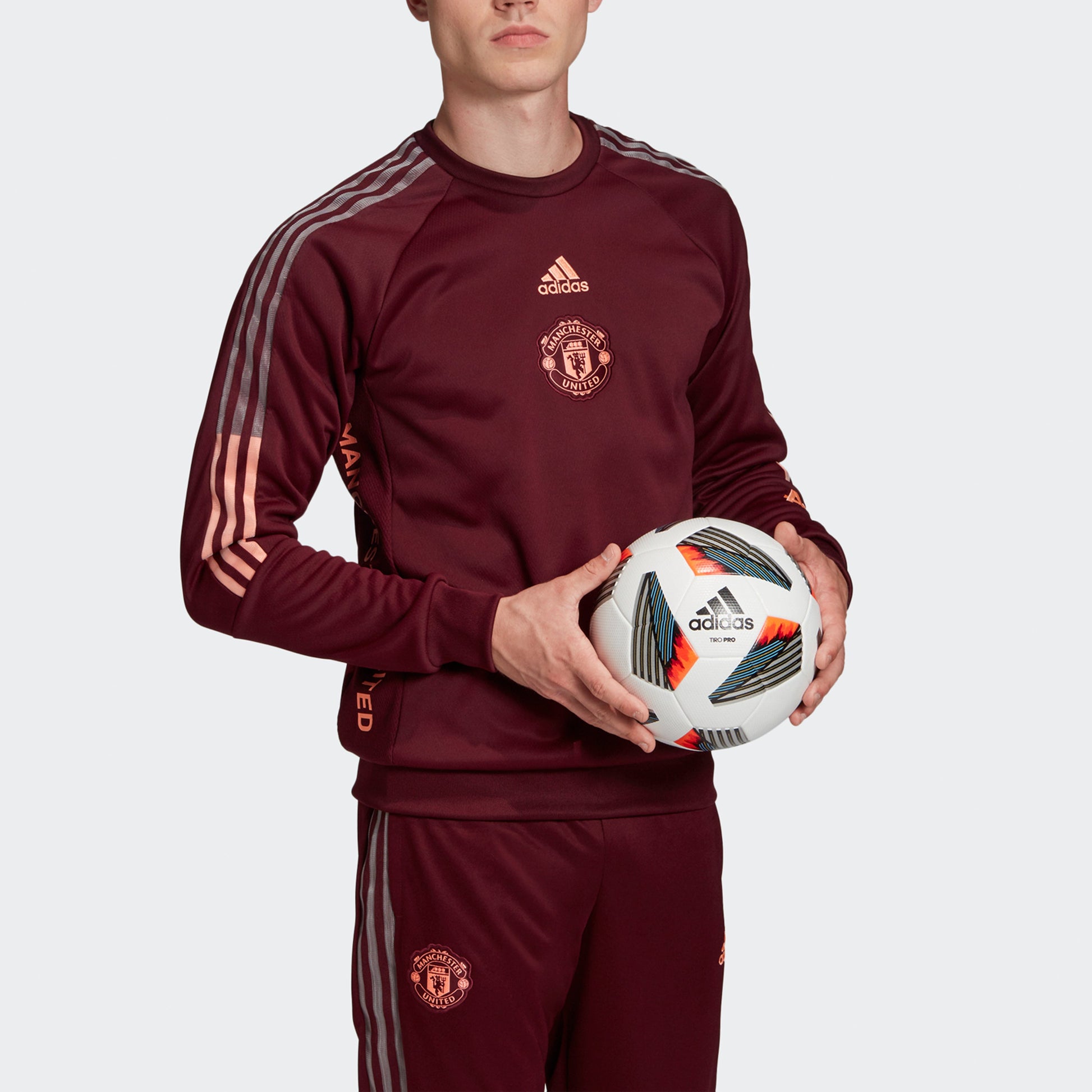 adidas MUFC Travel SWT Manchester United Soccer/Football Sports Pullover Purple FR3863