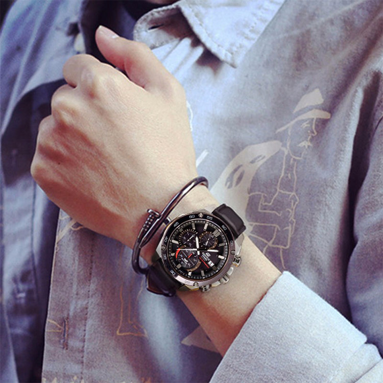CASIO Waterproof EDIFICE Sapphire Crystal Solar Powered Mens Brown Analog EFS-S500BL-1AVUPRD