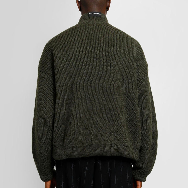 Balenciaga Reversible Fleeece Zip Up Jacket 'Green' 625931T15712863