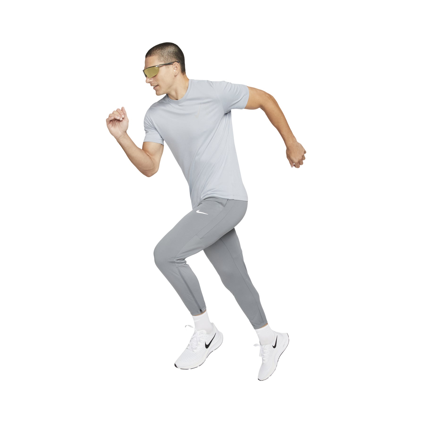 Men's Nike Sports Fitness Training Running Knit Long Pants/Trousers Gray DD5004-084