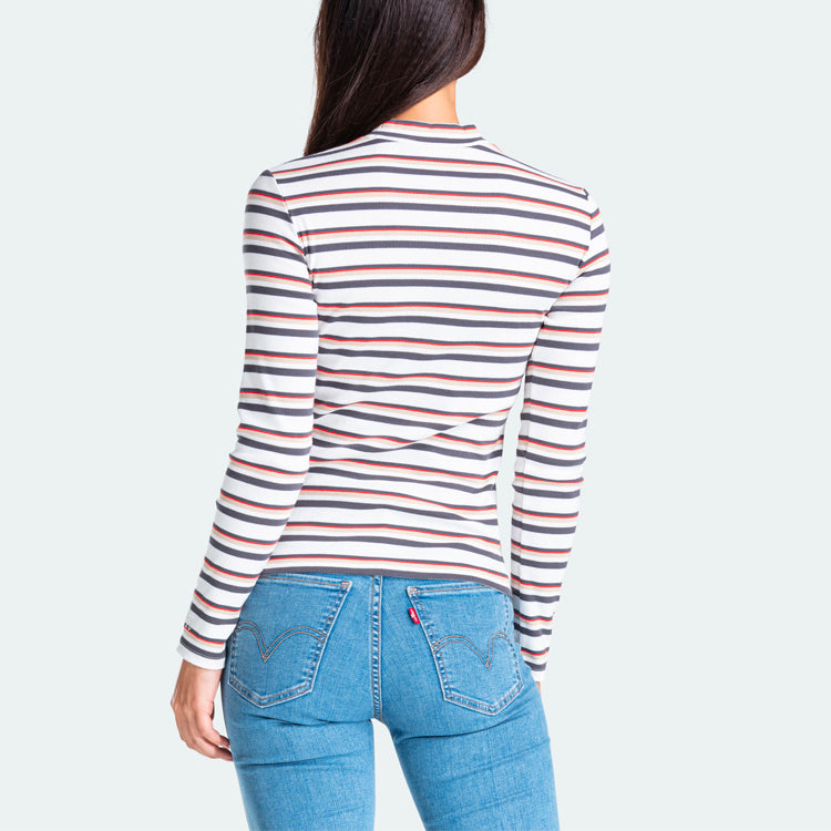 Levis Half Turtleneck Stripe Design Long Sleeves Multicolor Stripe T-Shirt 85374-0000
