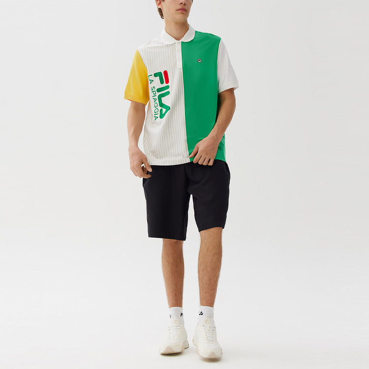 FILA Contrasting Colors Casual Short Sleeve polo Green F11M128165F-GN