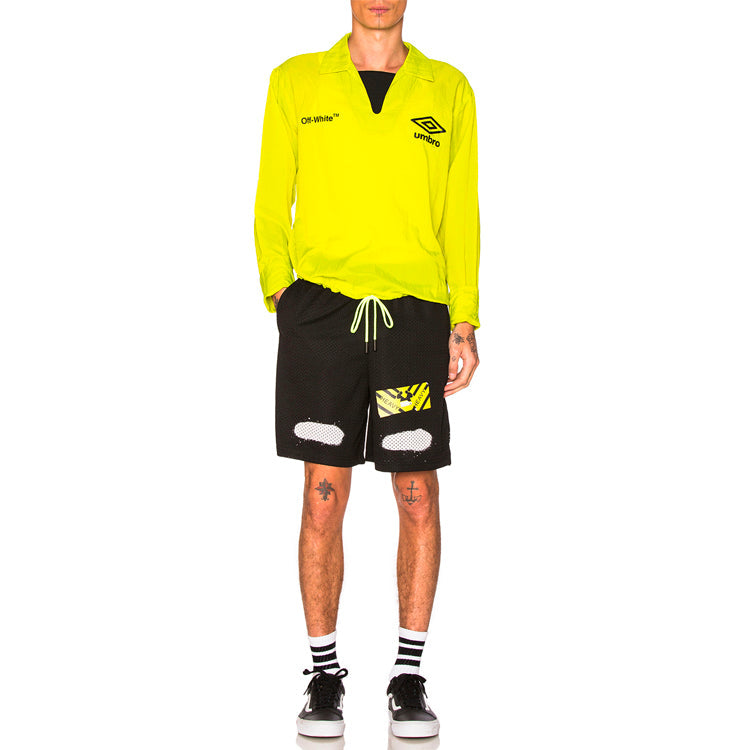 Off-White Alphabet Printing Casual Shorts Black OMCB006S170170391001