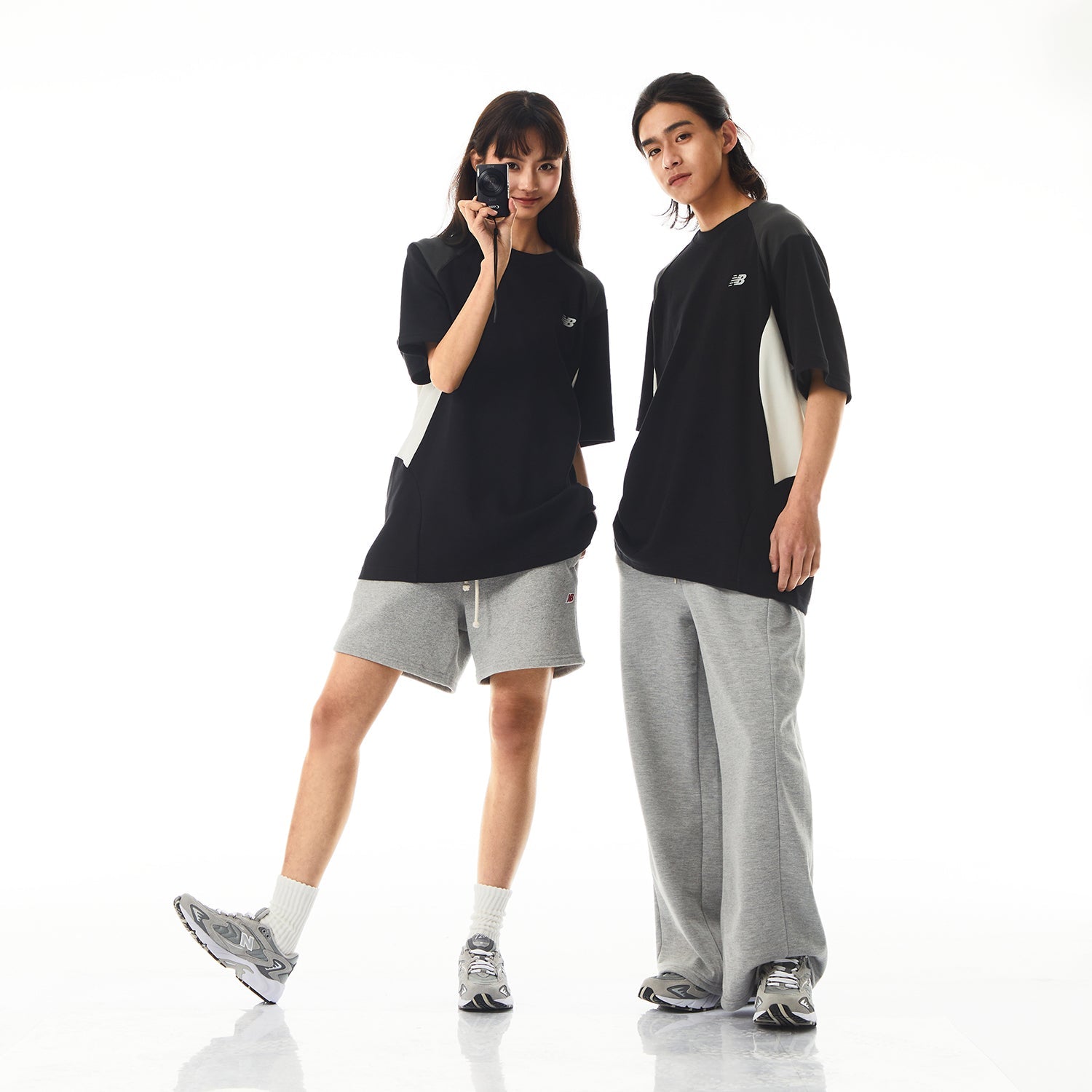 New Balance x LiangDong Color Block T-Shirt Asia Sizing 'Black' NEE17113-BK