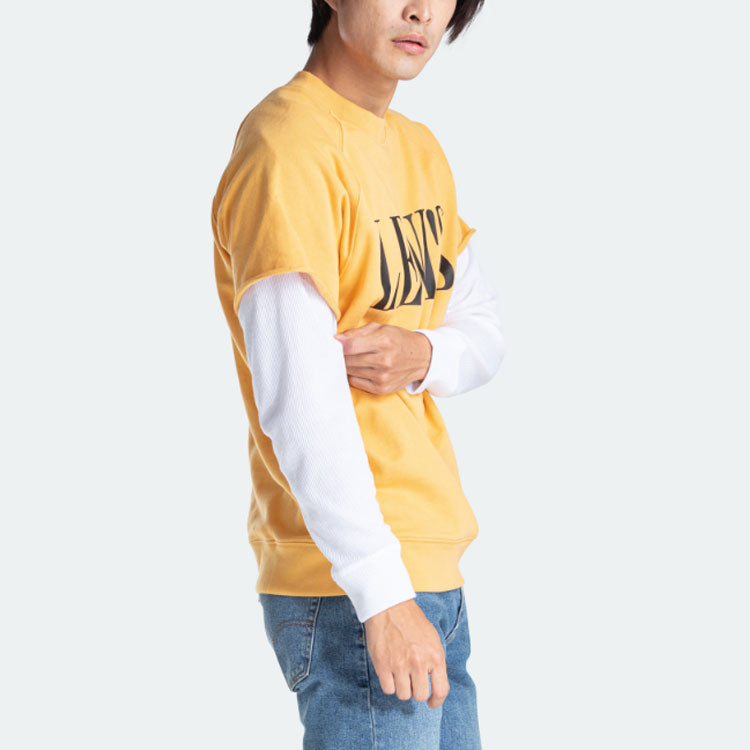 Men's Levis Round Neck Long Sleeves Yellow 85540-0000