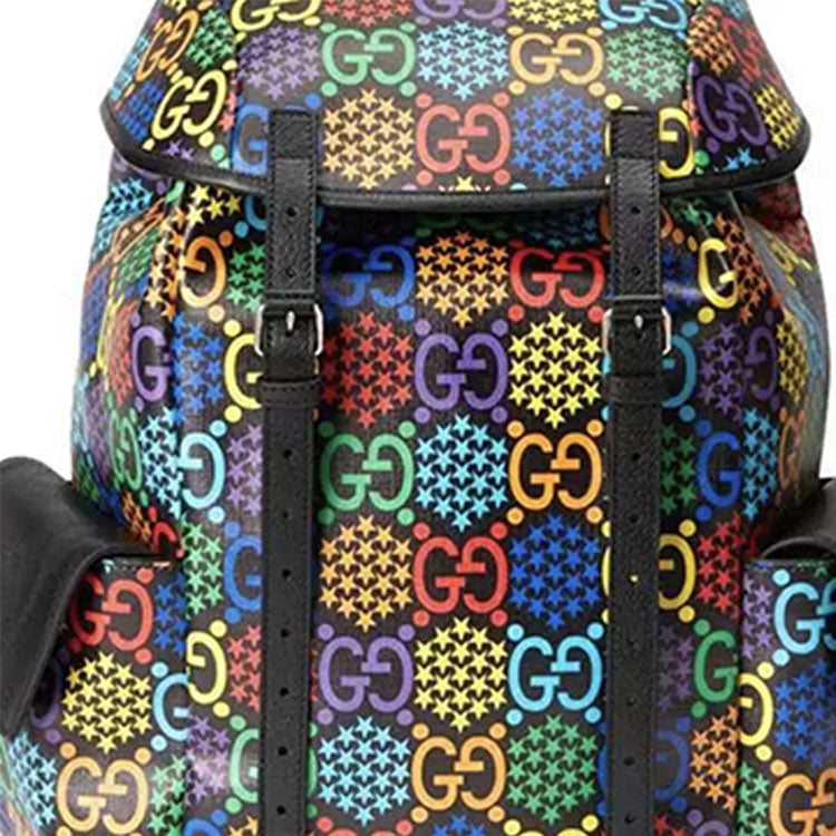Gucci Series GG Pattern Printing Canvas backpack Black 598140-HPUCN-1058