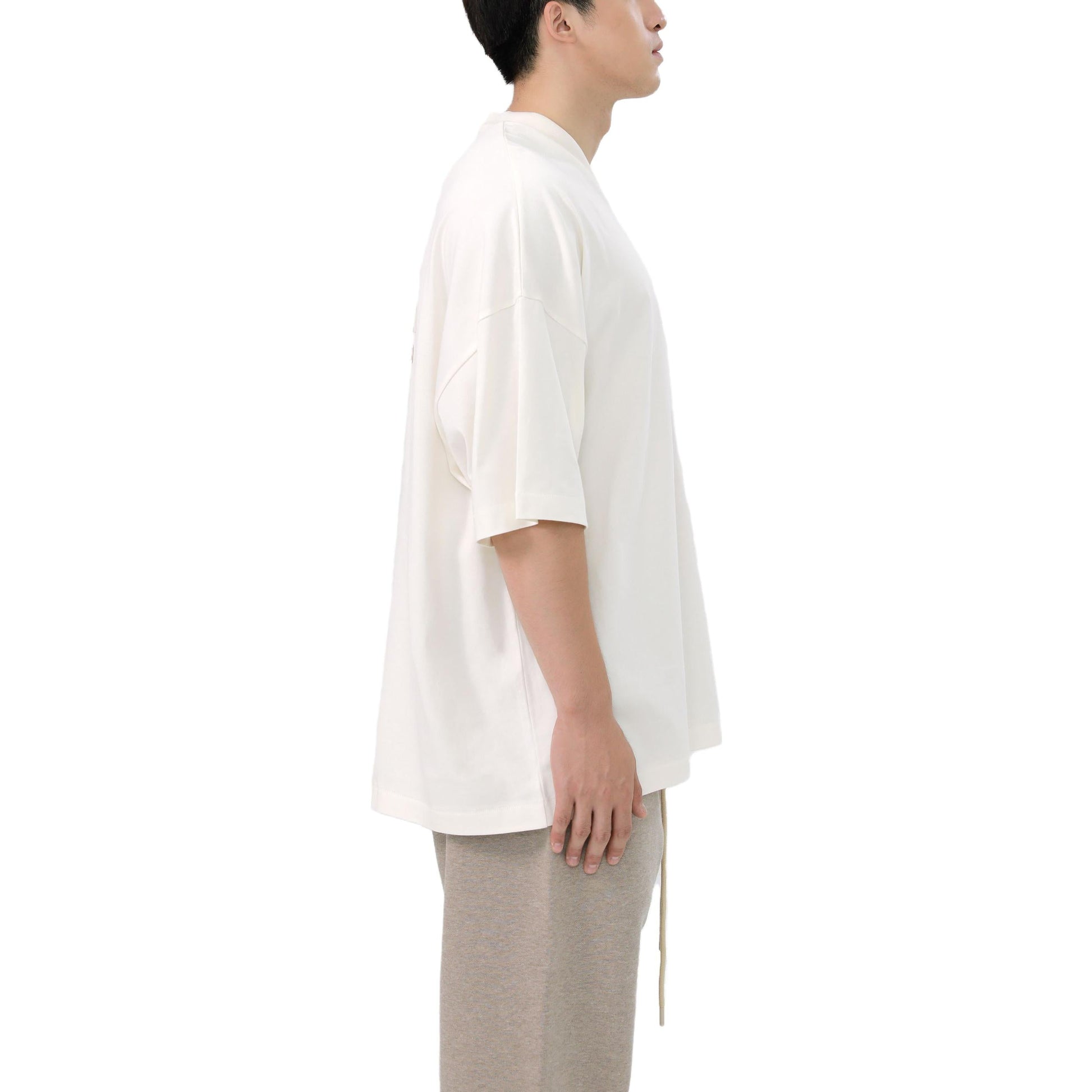 Fear of God Essentials FW23 V-Neck T-shirt 'Cloud Dancer' 125BT234111F