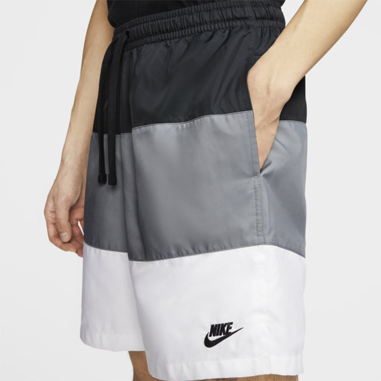 Nike Sportswear City Edition Multicolor Woven Breathable Casual Shorts Black White Gray CJ4488-010