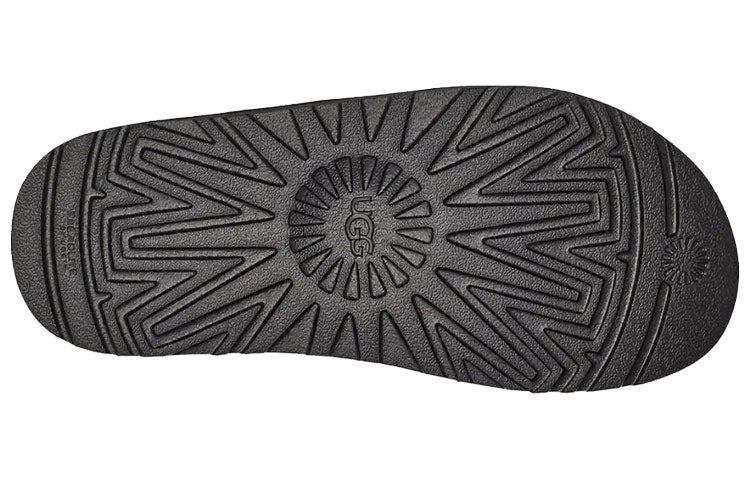 (WMNS) UGG Laton Slide Thick Sole Black Slippers 1110110-BLK