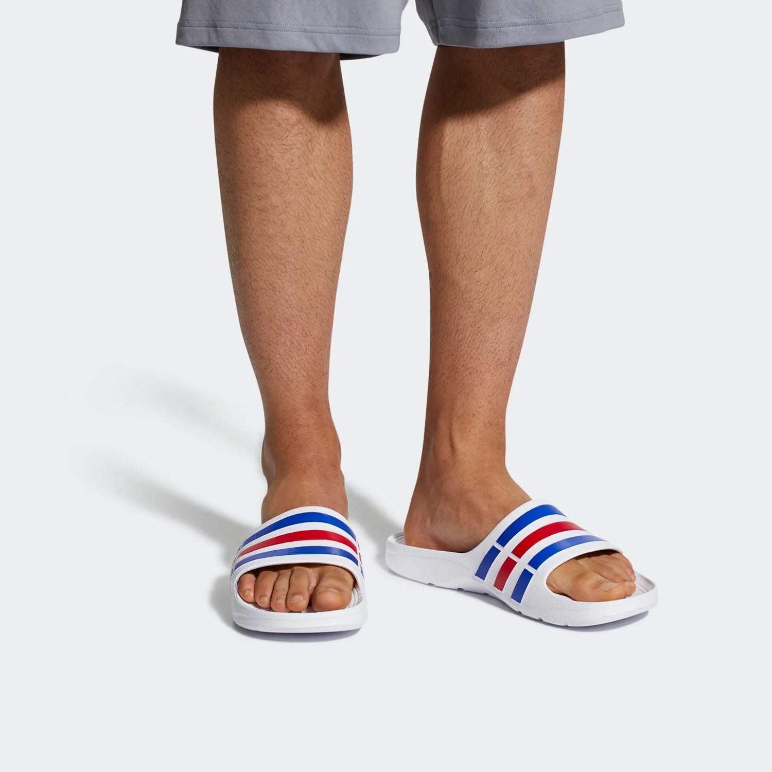 adidas Duramo Slides 'White Blue Red' U43664