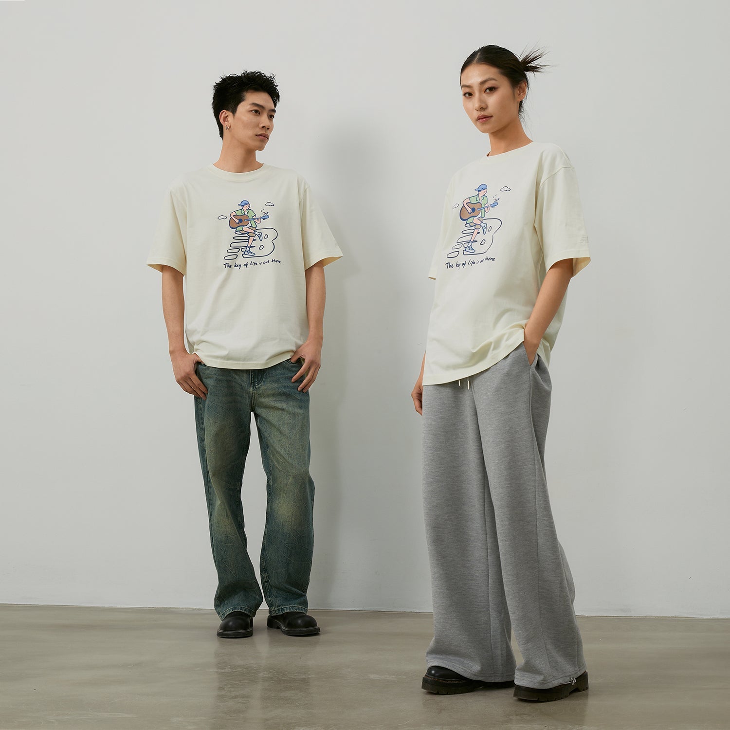New Balance x PK Guitar Graphic T-Shirt Asia Sizing 'Ivory' NEE26021-IV