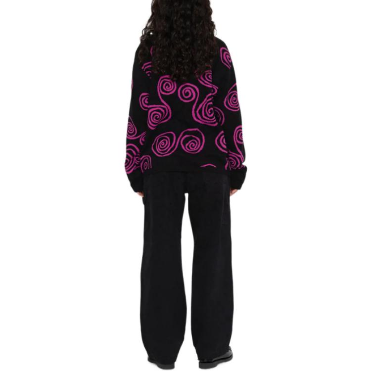 Stussy Spiral Knit Sweater 'Black Purple' 117150