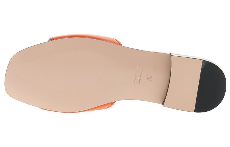 (WMNS) Gucci Interlocking G Cut-Out Slide Sandal 'Orange Leather' 694451-US000-7519