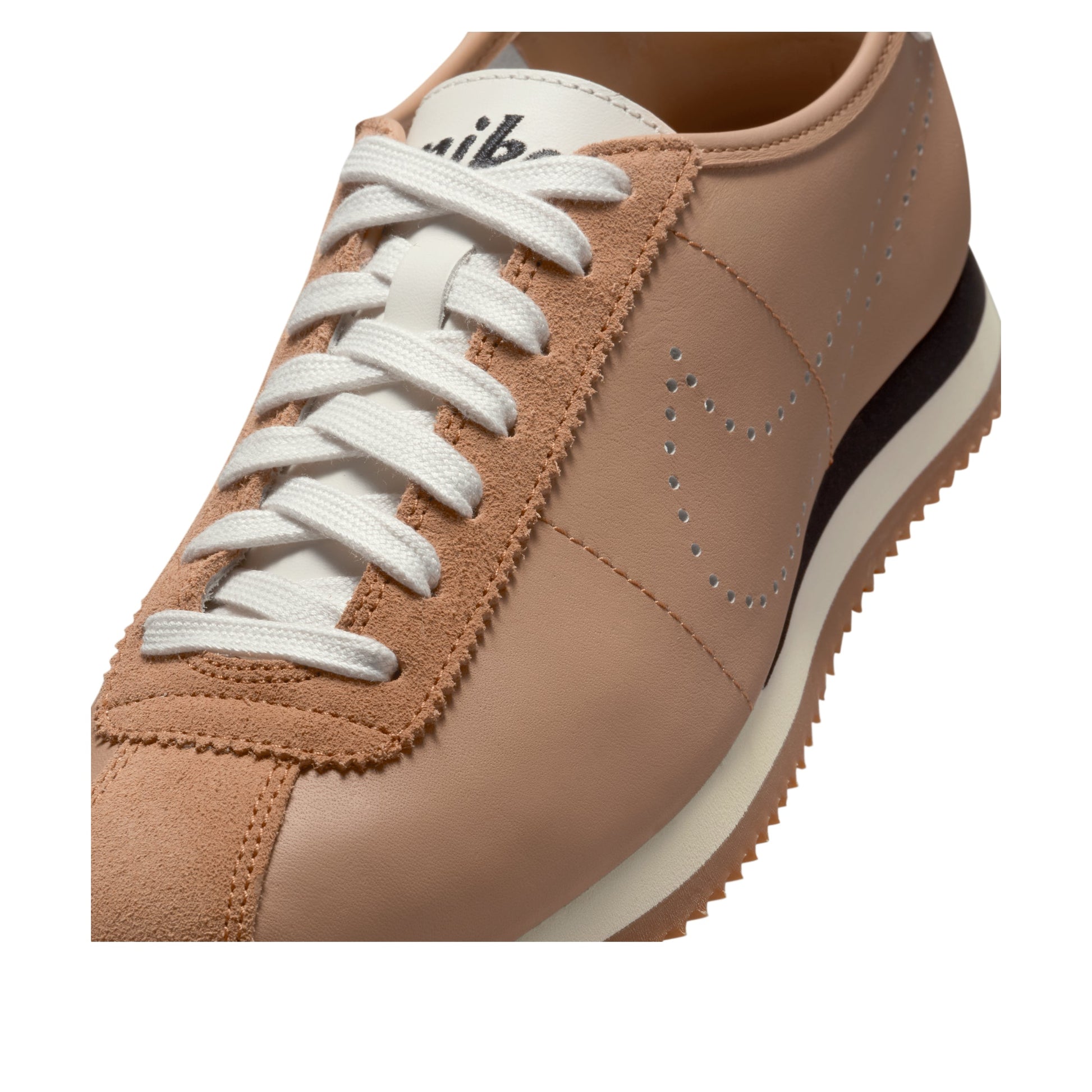 (WMNS) Nike Cortez Leather 'Pale Shale Sail Perforated Swoosh' HQ1841-200