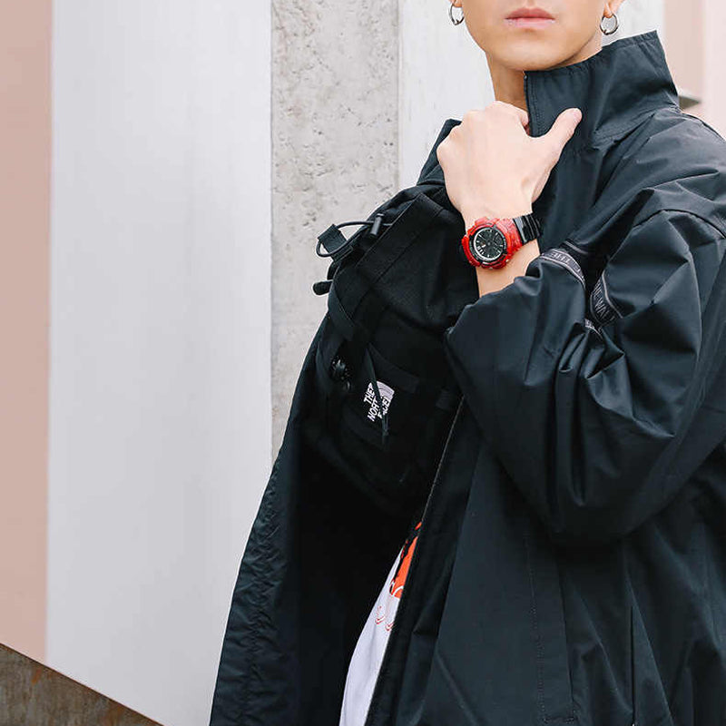 CASIO G-Shock Analog-Digital 'Red' AWG-M100SRB-4APR