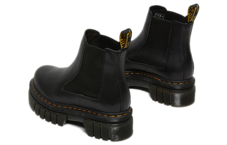 (WMNS) Dr. Martens Audrick Nappa Leather Platform Chelsea Boots 'Black' 27148001