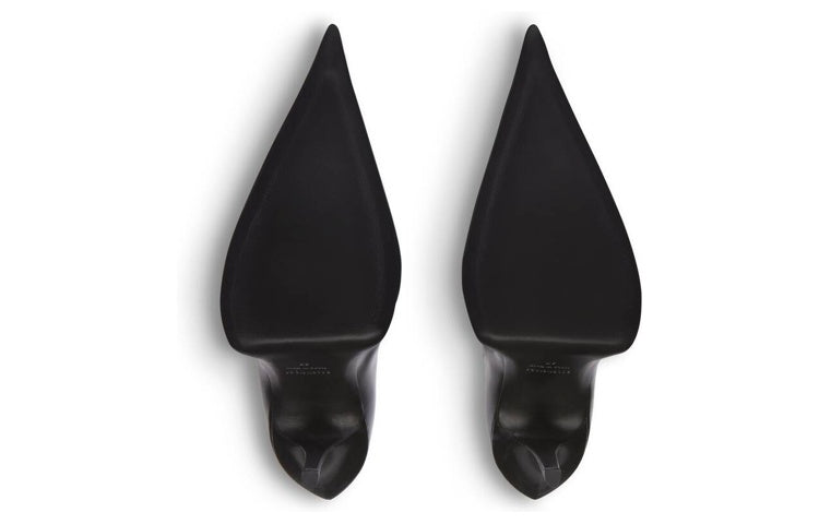 (WMNS) Balenciaga Witch 110mm Booties 'Black Sheepskin' 747603WBCW01000