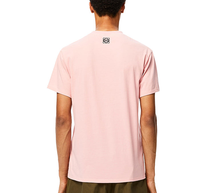 Men's LOEWE Ken Heyman Printing Cotton Short Sleeve Pink H6109980PC-7080
