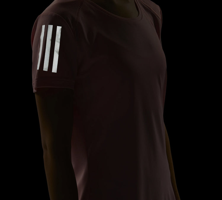 (WMNS) adidas Own The Run Tee Reflective Printing Sports Short Sleeve Pink FL7815