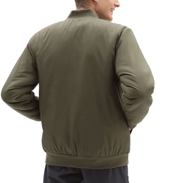 Men's Vans Reversible Lamb's Wool Long Sleeves logo Sports Jacket Military Green VN0A5KLN0CT