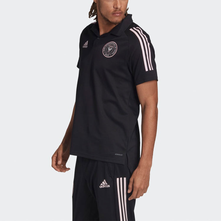 adidas Soccer/Football Sports Training Fan Edition Inter Milan Short Sleeve Polo Shirt Black FI1720