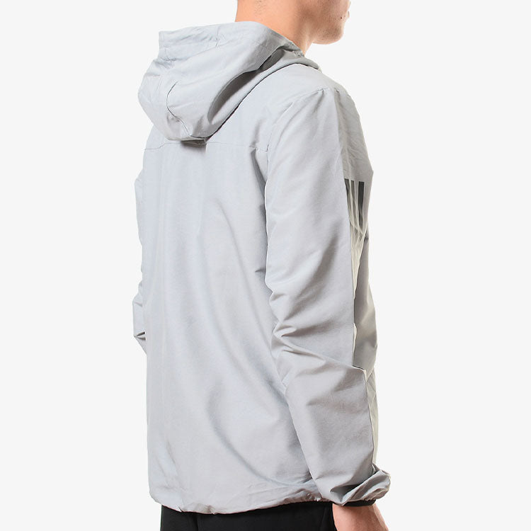 adidas neo Casual Sports hooded Woven Windproof Jacket Gray DX9716
