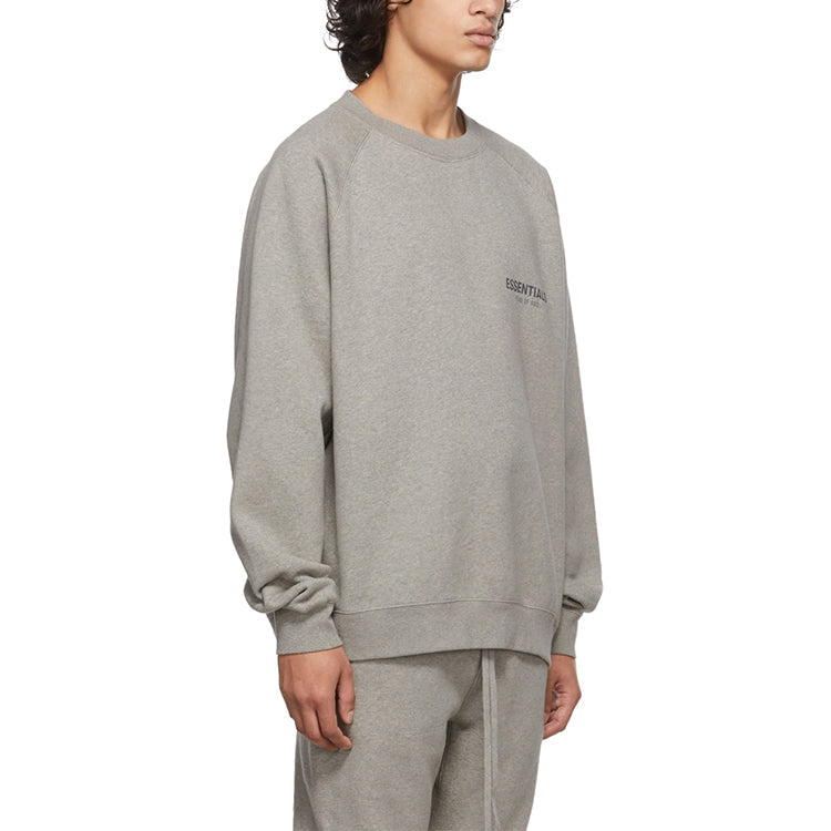 Fear of God Essentials FW21 Pullover Crewneck Dark Heather Oatmeal FOG-FW21-369