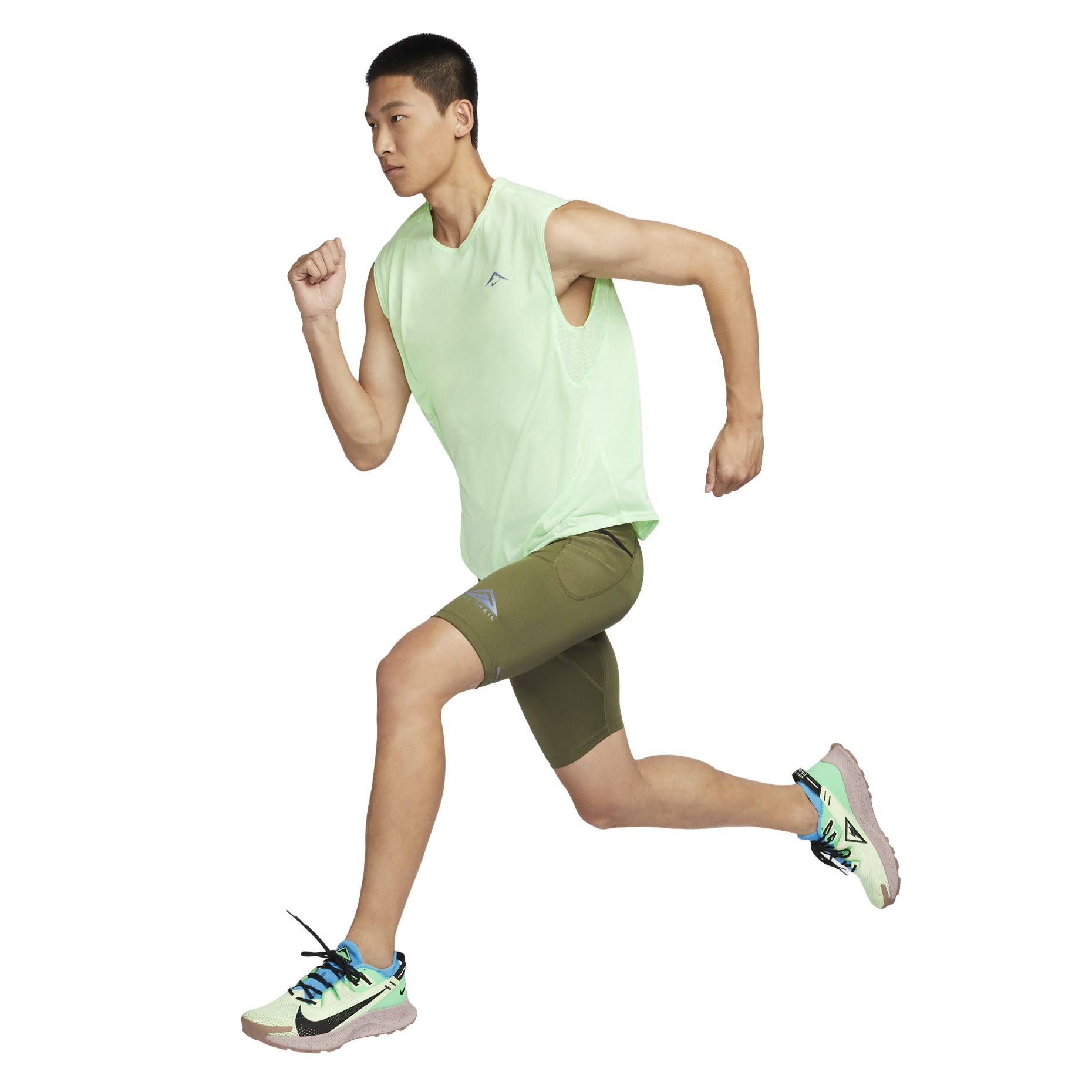 Nike Dri-FIT Solar Chase Sleeveless T-Shirt 'Green' FN3310-376