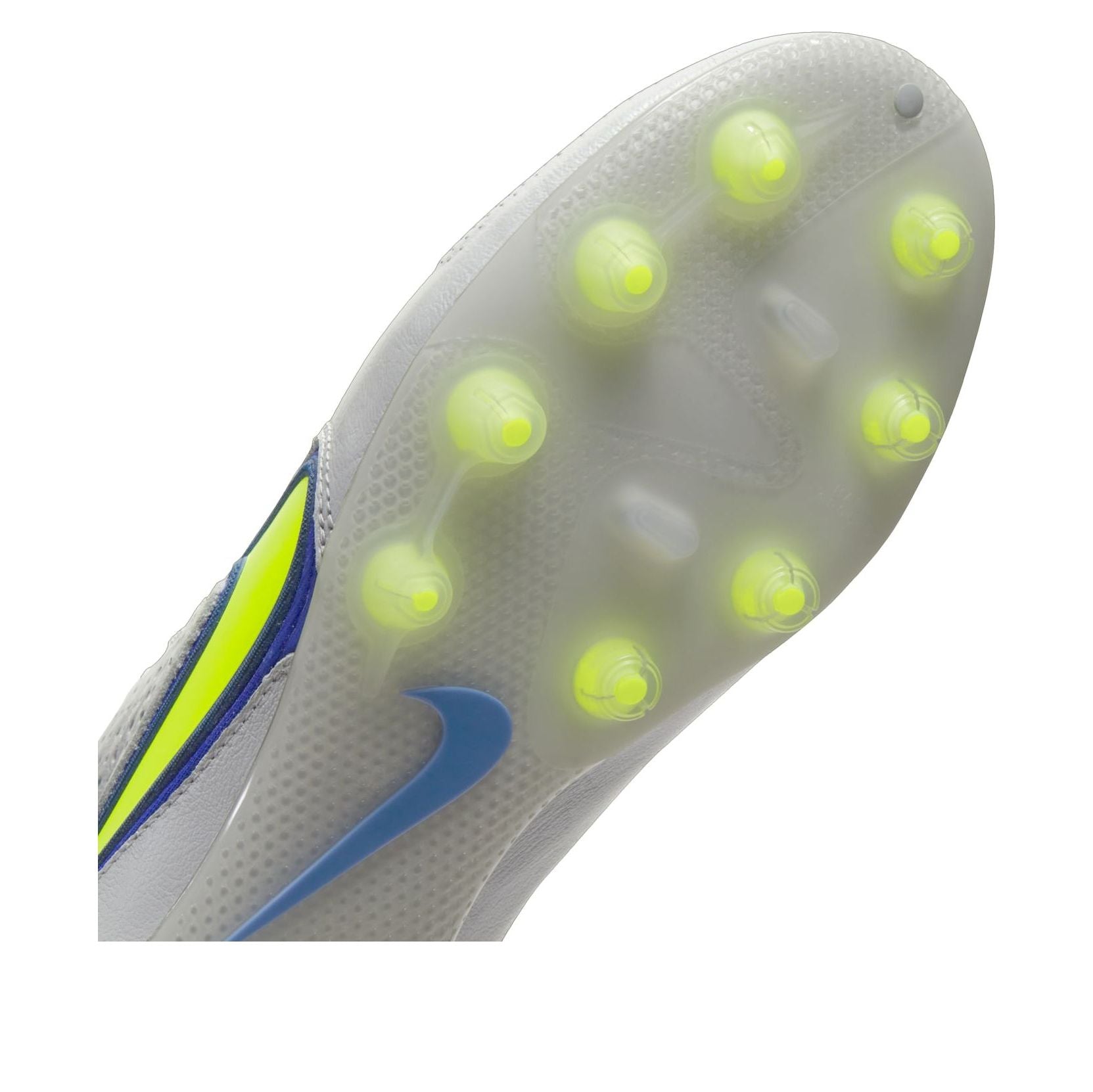 Nike Tiempo Legend 9 Elite HG Hard Ground Low-Top Soccer Shoes Grey/Blue/Green DB0823-075