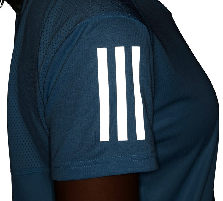 (WMNS) adidas Own The Run Tee Reflective Printing Sports Short Sleeve Blue DQ2636