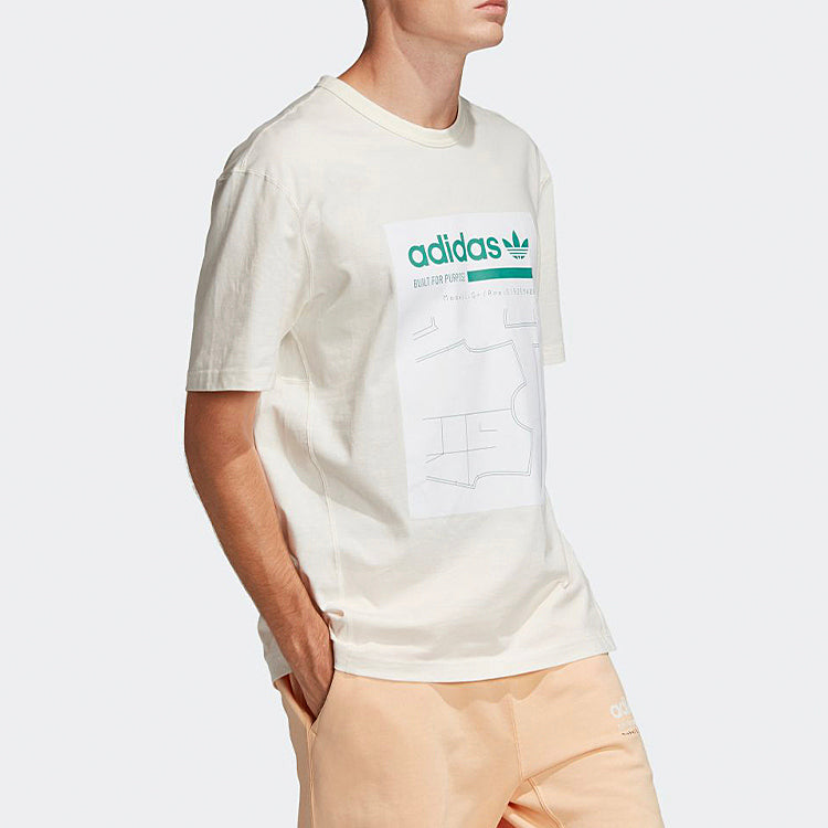 adidas originals Graphic Tee Logo Printing Short Sleeve White DV1911