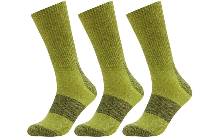 PUMA Fleece Lined Long Sock 3 Pair 'Green' 100002546-004