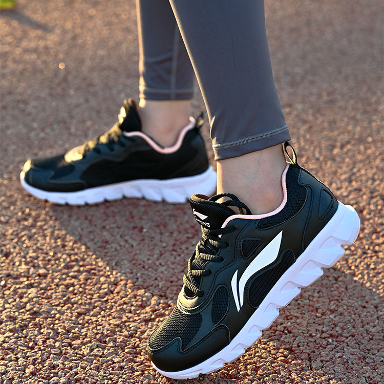 (WMNS) Li-Ning Running 'Black White Logo' ARSR052-2